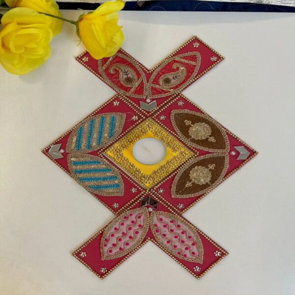 Customize Handmade Rangoli Decorations Art on MDF board and Diyaas