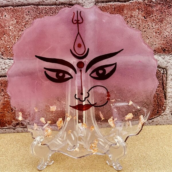 Resin Plate Design with Durga Face