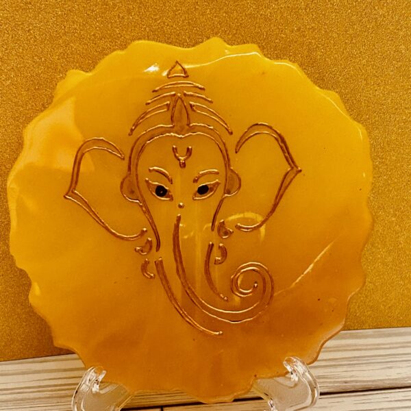 Beautiful Resin Plate Design with Ganesh Face