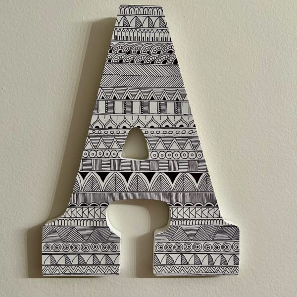 Wooden Name Initials