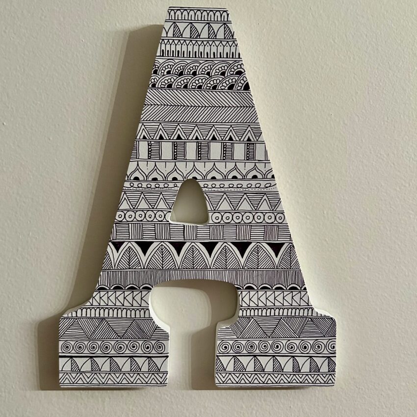 Wooden Name Initials