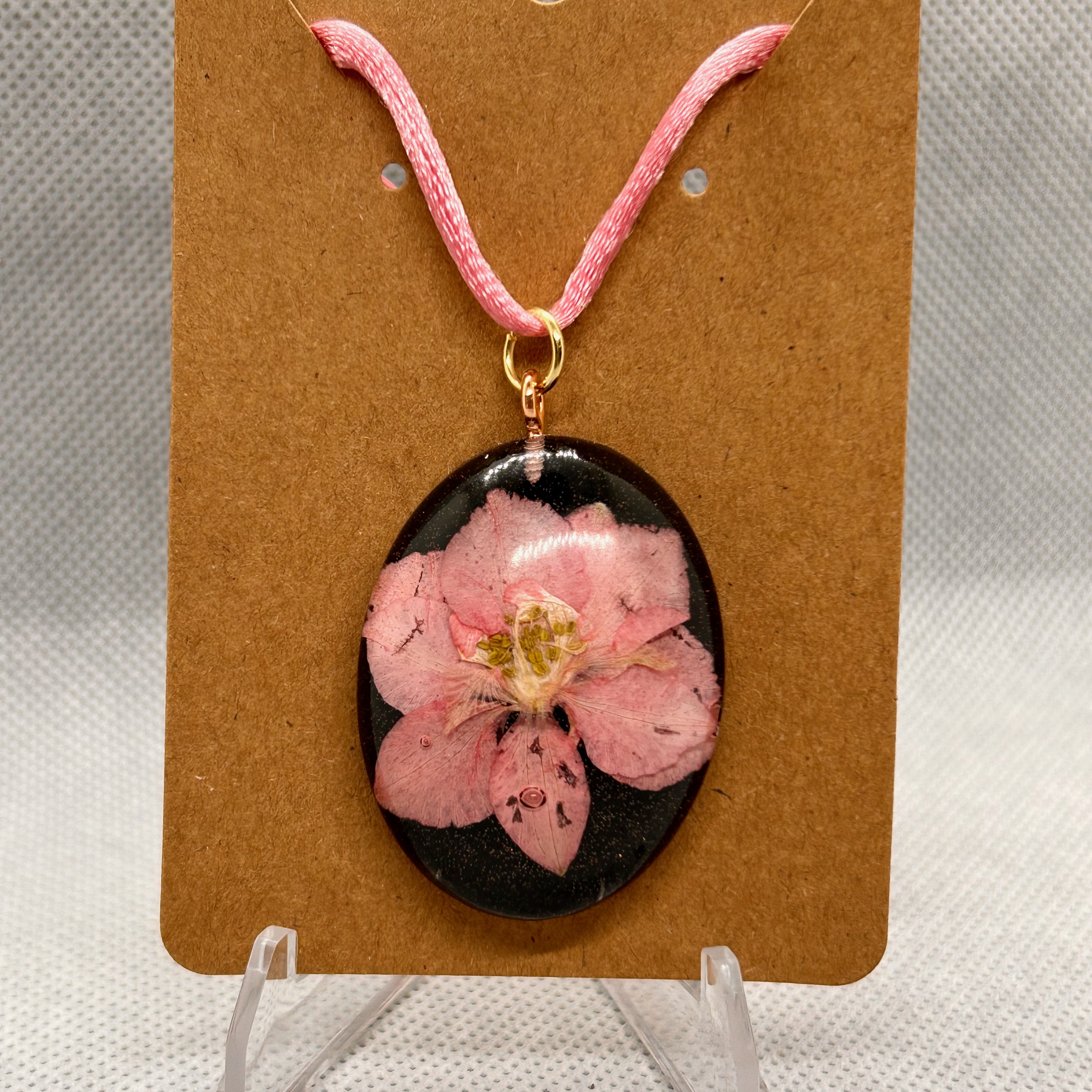 Pink flower pendant