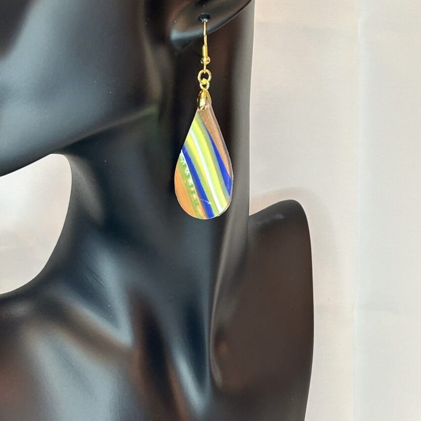 Multi color clay earrings